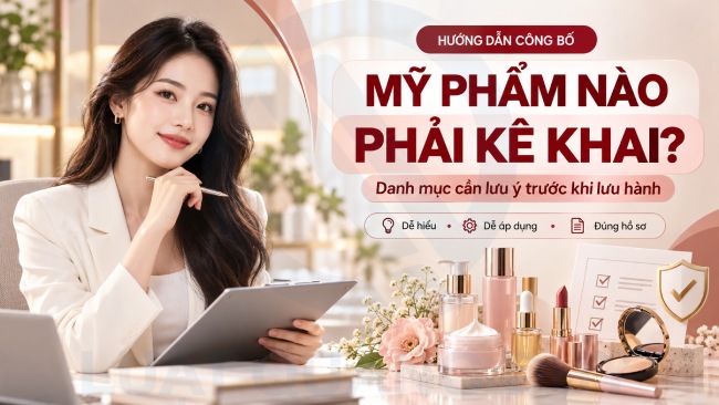 Danh mục mỹ phẩm phải công bố